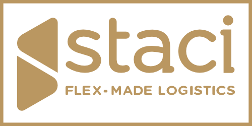Logo van bedrijf Staci, sponsor van Harmonieorkest Beveren.